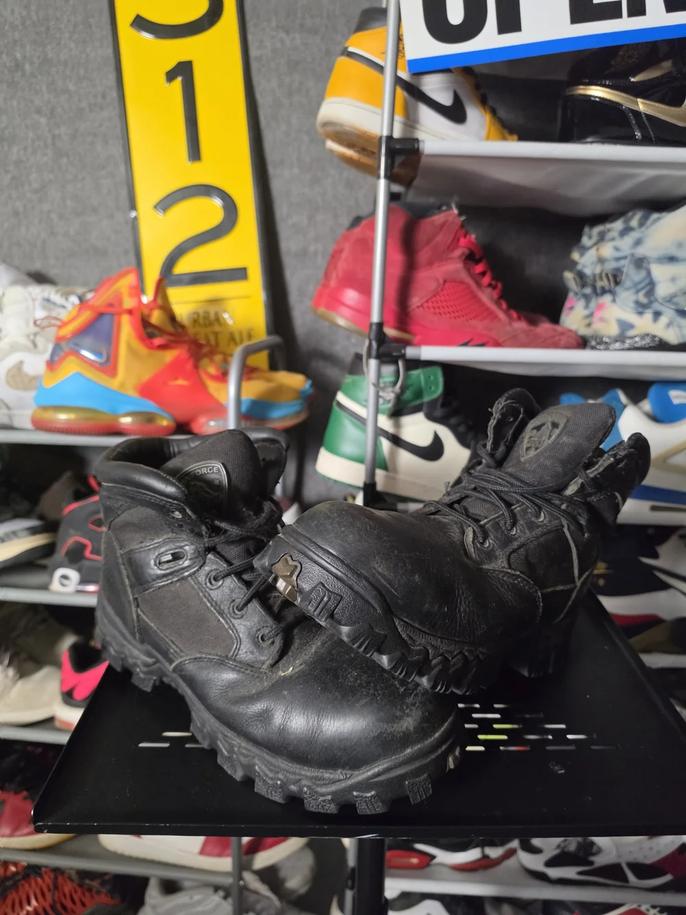 🔥 Rocky Black Men's Size 9 Wide Tactical Work Boots Worn!